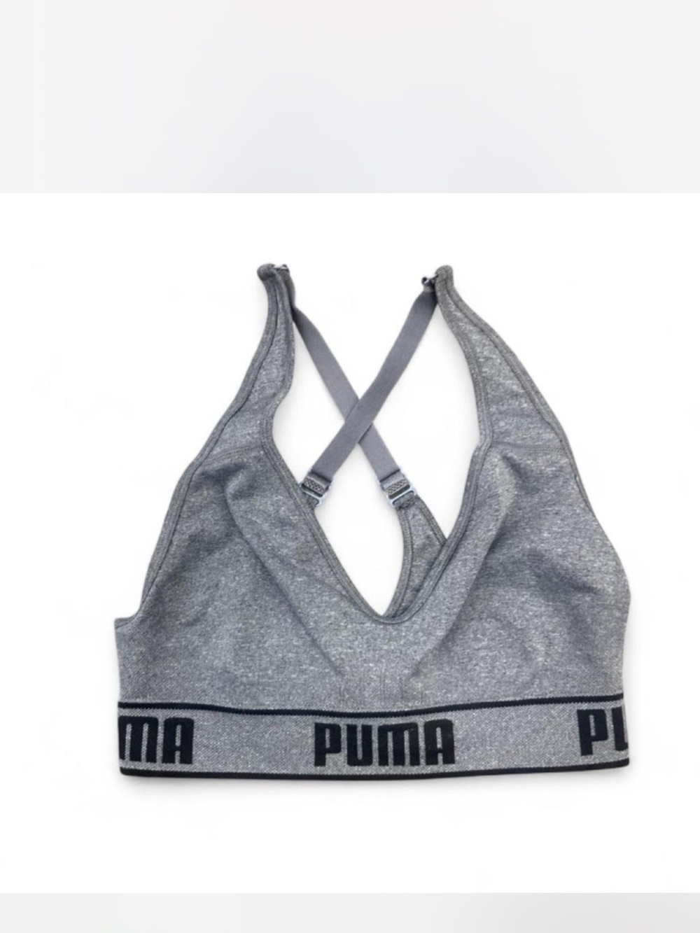 Puma Grey Crisscross Sport Bralette